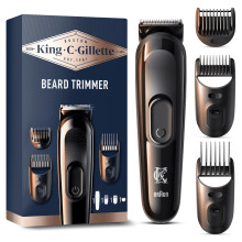 Cordless Beard Trimmer Kit for Men, Electric Razor for Men with Lifetime Sharp Blades, Includes 3 Interchangeable Hair Clipper Combs, Gifts for Men, 2