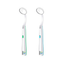 Dental Mirror with Light Anti-Fog, Teeth Inspection Dentist LED Mirror, Mouth Oral Care, 5.90 inches (15cm) Blue & Green Pack of 2