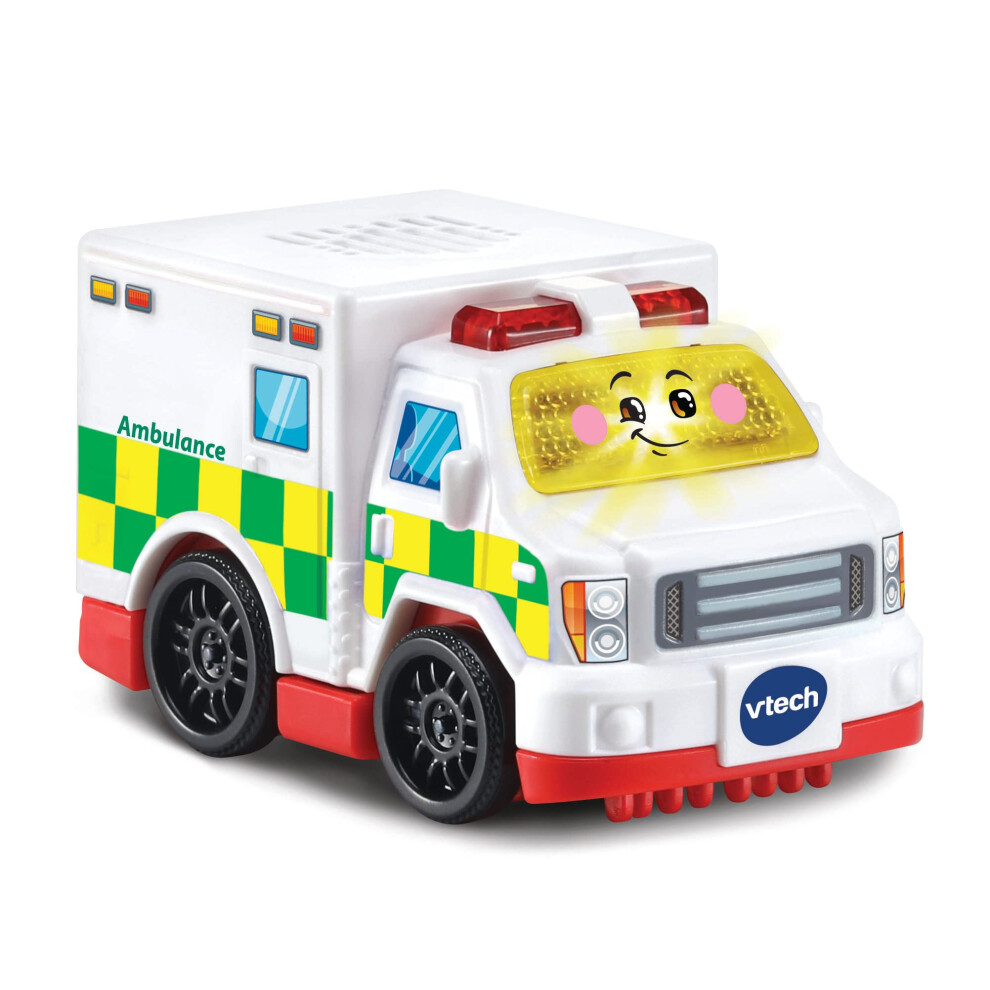 Toot-Toot Drivers Ambulance, Toy Car for 1 Year Old, Pretend Play with Lights & Sounds, Interactive Toddlers Toy for 12 Months, 2, 3, 4 +, English