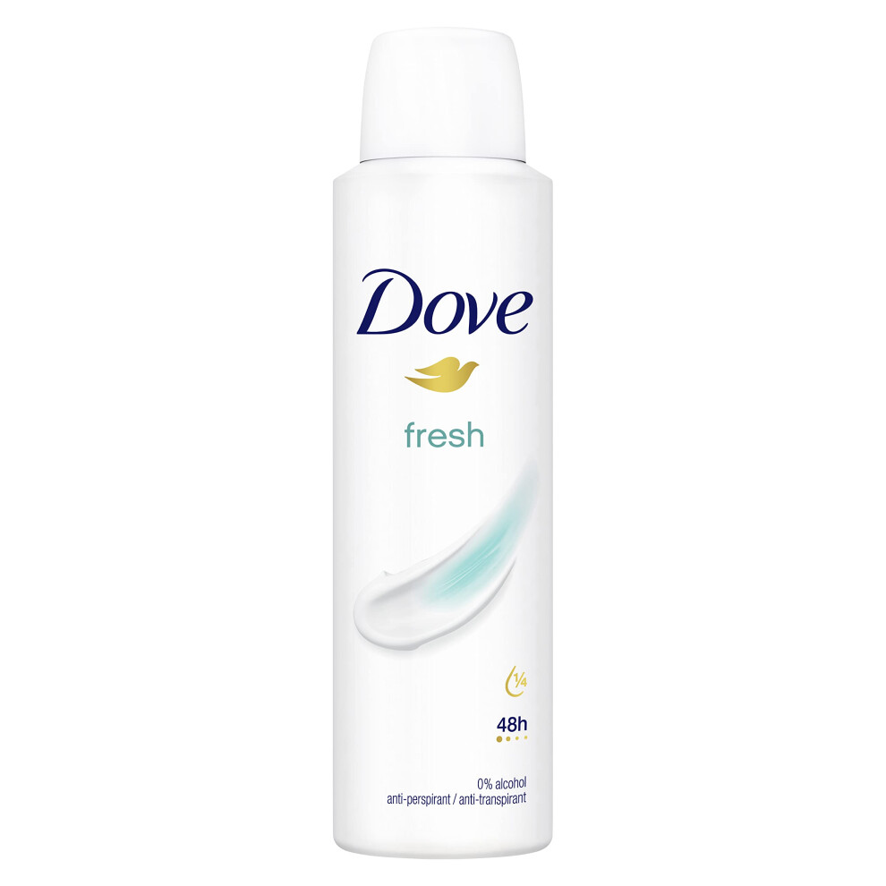 Fresh with Â¼ moisturising cream Anti-perspirant Deodorant Spray for 48 hours of protection 6 x 150 ml