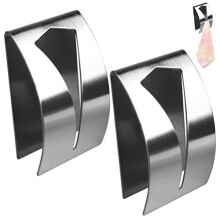 2 Pieces Self Adhesive Towel Holders, Hook Rack Towel Hangers Hand Towel Hook Tea Towel Holders for Bathroom Kitchen, No Drilling Required