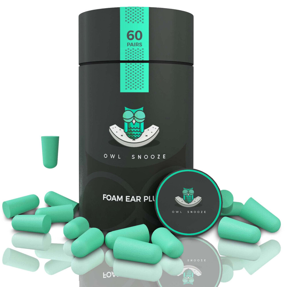 Owl Snooze Ear Plugs For Sleeping The Best Noise Cancelling Ear Plugs For Sleeping By 60 Pairs 38Db Highest Snr, New & Upgraded Reusable & Custom Fit