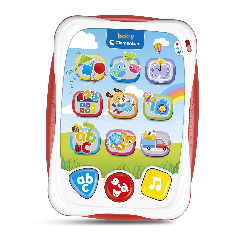 -Il Mio Primo Educational Speaking in Italian, Interactive Child Game, Toy Tablet with Lights and Sounds, Teaches Numbers Letters, Shapes and Colours,