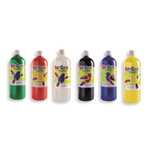 Ready-mix paint | Pack of 6 colours | 1 litre bottles | Artmix paint | Toycolor