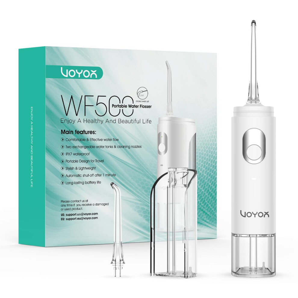 Voyor-Health Voyor Portable Water Flosser For Teeth Cleaning, Cordless Oral Irrigator For Dental Care, Rechargeable Power Flossers & Irrigators Ipx7 Waterproof For
