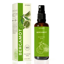 Bergamot Room, Linen & Pillow Spray by Aromafume | 100ml/3.38 fl oz | with Pure Bergamot Essential Oil | Aromatherapy Spray for Relaxation, Sleep &