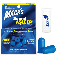Macks Sound Asleep Mjuka Skumöronproppar, 12 Par - 32dB Hög NRR, Bekväma Öronproppar för Sömn, Snarkning, Resa