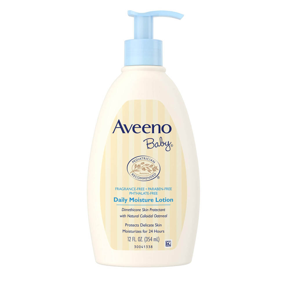 Aveeno Baby Daily Moisturizer Lotion, White, 12 Ounce