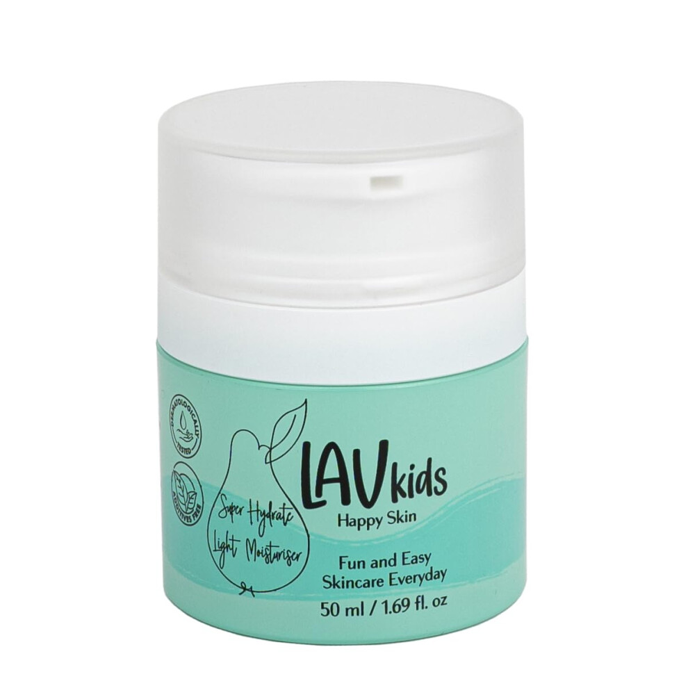 Super Hydrate Face Moisturise With Aloe Vera, Sweet Almond Oil And Shea Butter 50Ml, Gentle Kids And Baby Moisturiser Dermatologically Light/Cream Lav Kids