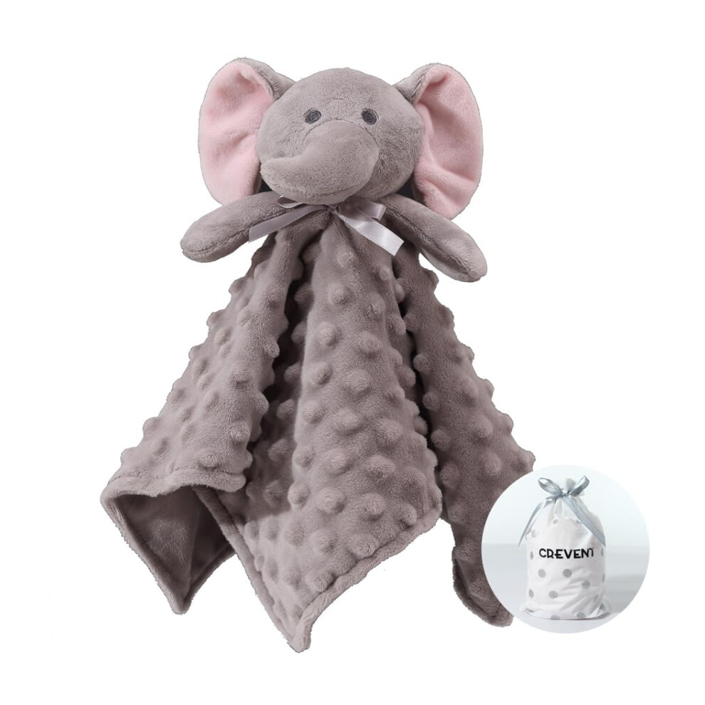 Cozy Plush Baby Loveys For Baby Boys And Girls, Mink Dot Front + Fleece Backing With Animal Face, Baby Comforter Cuddle Blanket,Great Gifts For Crevent