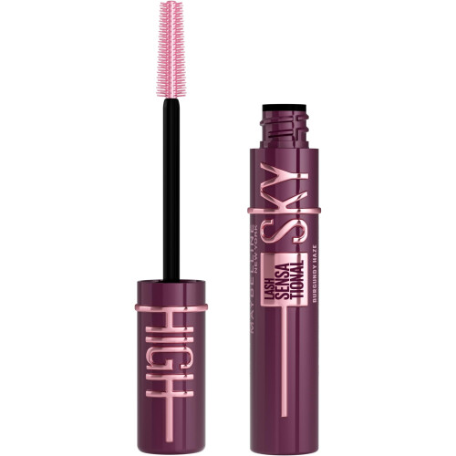 New York, Sky High Lash Sensational Mascara, Limitless Length & Volume, Flex Tower Brush, Light-as-Air Feel, With Bamboo Extract, Burgundy Haze