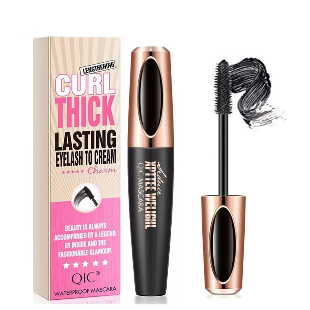 Hzzyj 4D Silk Fiber Lash Mascara, Waterproof, Longer & Thicker Lashesï¼No Clumping, No Smudging,Voluminous Eyelashesï¼Natural Smudge-Proof, Adds