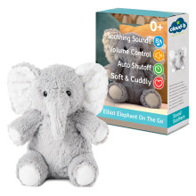 Sound Machine with White Noise Soothing Sounds | Cuddly Stuffed Animal | Adjustable Settings and Auto-Shutoff | Ideal for Travel | Elliot Elephant On