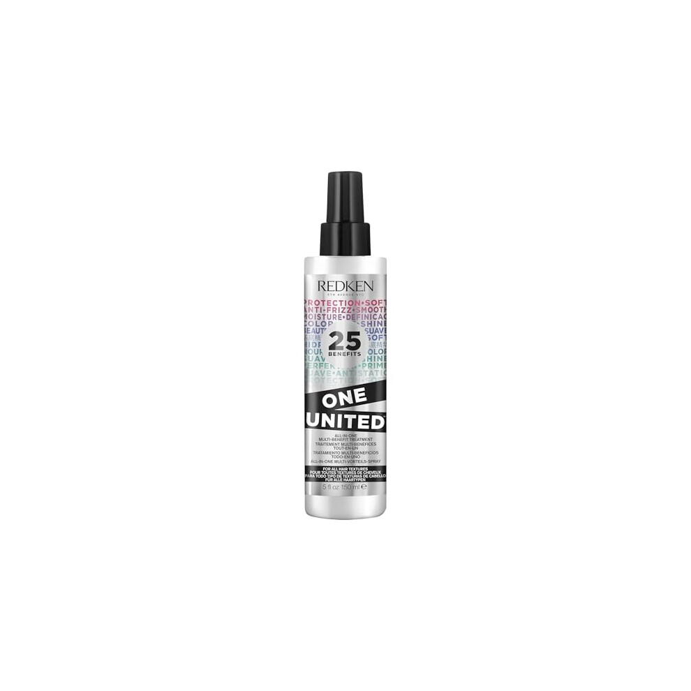 One United 25 Multi-Benefits Leave-In Conditioner and Treatment Spray, Heat Protection, Detangling Spray, Nourishes and Conditions, 150 ml