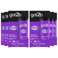Schwarzkopf got2b POWDER'ful Volumising Unisex Styling Powder, For Instant Volume and Root Boost, Vegan, 10 g - Pack of 6