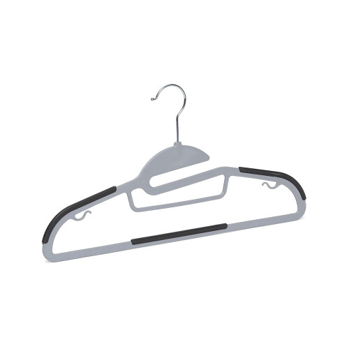 Amazon Rubber Coated Plastic Hangers – 50-Pack, Grey 2