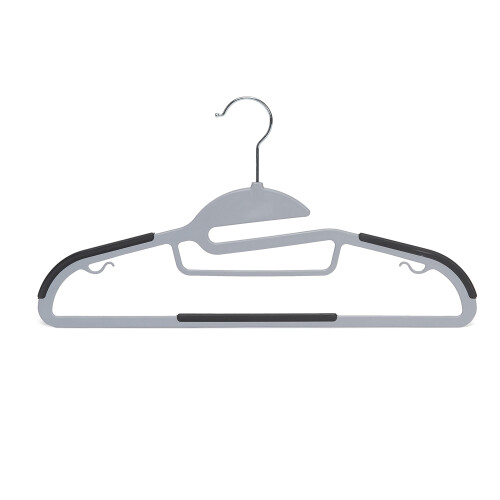 Amazon Rubber Coated Plastic Hangers – 50-Pack, Grey 1