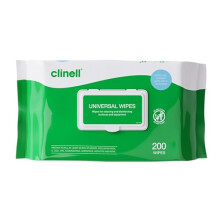 Universal Cleaning and Disinfectant Wipes for Surfaces - Pack of 200 Wipes - Multi Purpose Wipes, Kills 99.99% of Germs, Quick Action - 275mm x 200mm