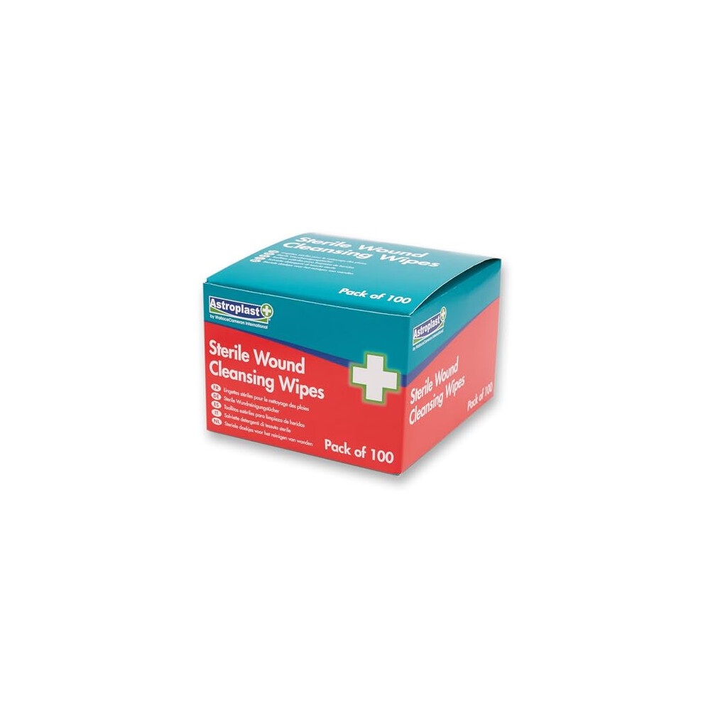 Astroplast Alcohol Free Sterile Wound Cleansing Wipes Pack 100