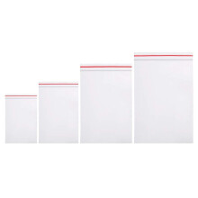400 Pcs Grip Seal Bags Clear Plastic Bags, Resealable Clear Plastic Bags Reusable Poly Zip Lock Storage Pouch Bags for Kitchen Storage,