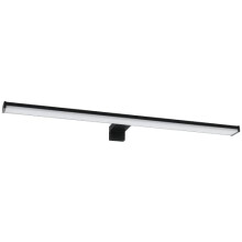 LED bathroom mirror light Pandella 2, stick on vanity mirror lamp, makeup lighting made of aluminium and plastic in black and white, neutral white,