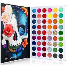La Catrina Makeup Pallet Glitter Eye Shadows Palette with Professional 54 Colour Board Matte & Shimmer Makeup Eye Shadow Highly Pigmented UV Glow