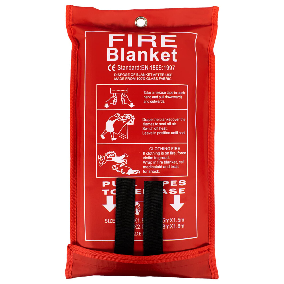 Fire Blanket Fire Suppression Blanket For Kitchen, Camping, Bbq, Emergency Survival Blanket, Flame Retardant And Fireproof (4 Ft X 6 Ft) 715723806487