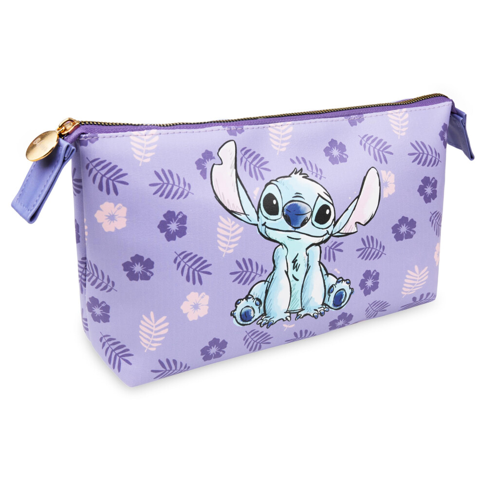 Stitch Toiletry Bag, Make-Up Bag, Travel Accessory, Storage, Makeup Bag, Vanity Bag, Gift Idea for Girls, Teenagers, Women, Stitch Mickey, purple,