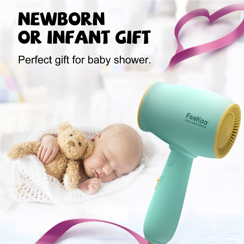 Kids Hair Dryer Portable Mini Baby Blow Dryer Quiet Small Hair Dryer Travel Size for Children Compact Kids Hairdryer with DIY Stickers Gift for on OnBuy