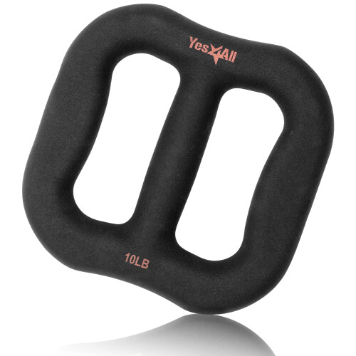 3-in-1 Multifunctional Neoprene Dumbbell/Multi-Usage Dumbbell with Solid Core, Ergonomic Curve,Black