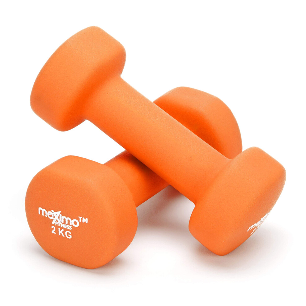 Neoprene Dumbbell Weights (Sold as One Pair) - 0.5kg, 1kg, 2kg, 3kg, 4kg, 5kg - Perfect Hand Weights for Strength Building, Muscle Toning, Home Gym