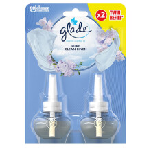 Plug in Air Freshener Refill, Electric Scented Oil Room Air Freshener, Clean Linen, Duo Pack (2 x 20ml)