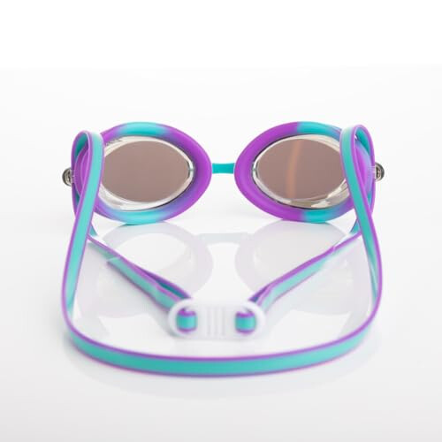 Zoggs Racer Titanium Violet Turquoise Mirrored Blue 1