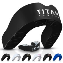 Titan Armour Gum Shield | Dual-Layer | Adults & Junior Custom-Fit Mouth Guard | Case Inc | Boil & Bite Mouthguard Boxing, Rugby, MMA, Hockey & All