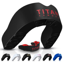 Titan Armour Gum Shield w/Dual-Layer Technology | Adults & Junior Custom-Fit Mouth Guard | Case Inc | Boil & Bite Mouthguard: Boxing, Rugby, MMA,