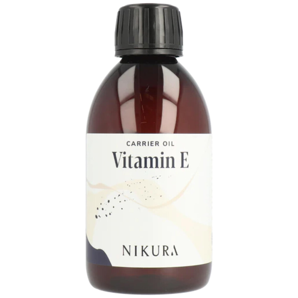 Nikura Vitamin E Oil - 250Ml | Vitamin E Oil For Skin, Face, Hair, Body, Scalp & Nails | Moisturising & Hydrating | For Essential Oils | Natural, Vegan & Uk