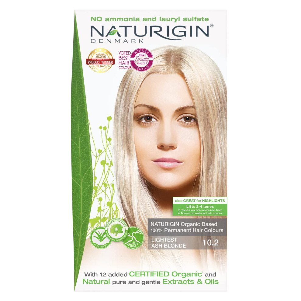 Naturigin Light Ash Blonde 10.2 - Natural Hair Dye With No Ammonia