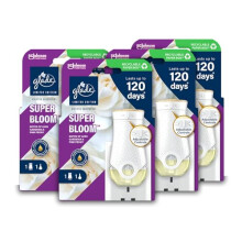 Plug in Air Freshener Holder and Refill, Electric Scented Oil Room Air Freshener, Super Bloom, Starter Kit, (1 x Holder and 1 x 20 ml Refill)