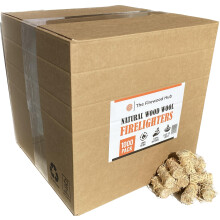 1000 - Natural Eco Wax-Coated Wood Wool Firelighters for Safe, Clean, and Odorless Ignition of Wood and Log Burners, BBQs, Pizza Ovens, and More - The