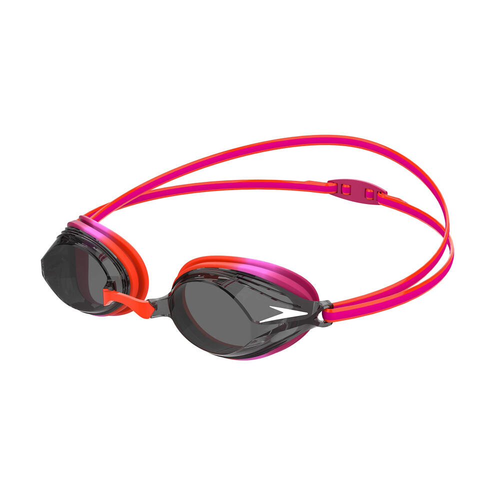 Junior Vengeance Swimming Goggles, Competitive, Racing, Training, Anti-Fog, Anti-Leak, Pink/Orange, One Size