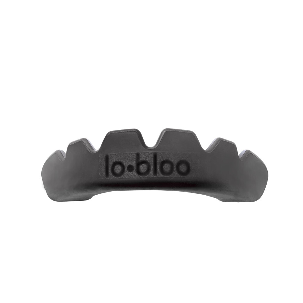Lobloo Slick Professional Dual Density Mouth Guard For High Contact Sports As Mma, Hockey, Football, Rugby. Large +14Yrs, Black