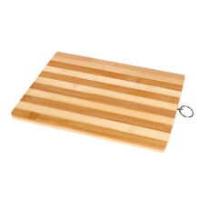 Large Bamboo Chopping Board - 24cm x 34cm, Made from Strong and Durable Bamboo, Wooden Cutting Board for Kitchens, Meat, Vegetables and Bread, Serving