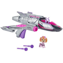 Paw Patrol: The Mighty Movie, Transforming Rescue Jet with Skye Mighty Pups Action Figure, Lights and Sounds, Kids' Toys for Boys and Girls 3+