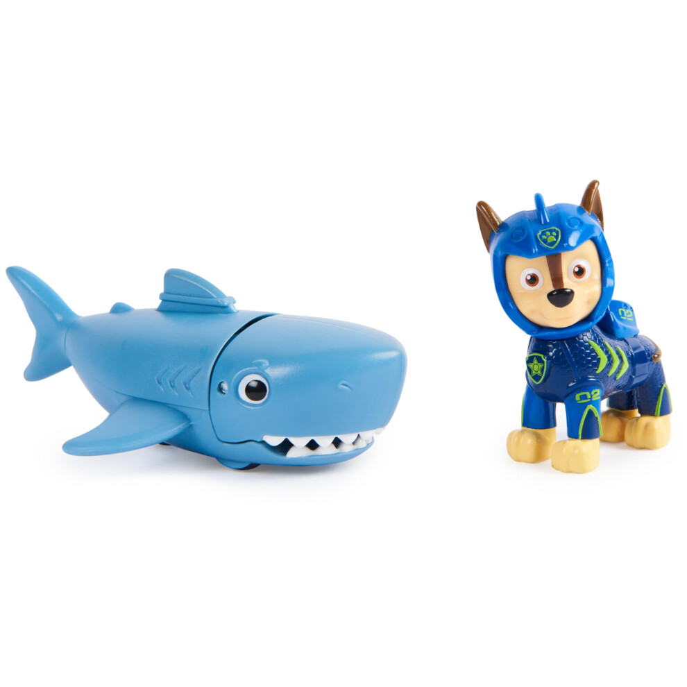 PAW Patrol, Aqua Pups Chase and Shark Action Figures Set, Kids' Toys for Ages 3 and up