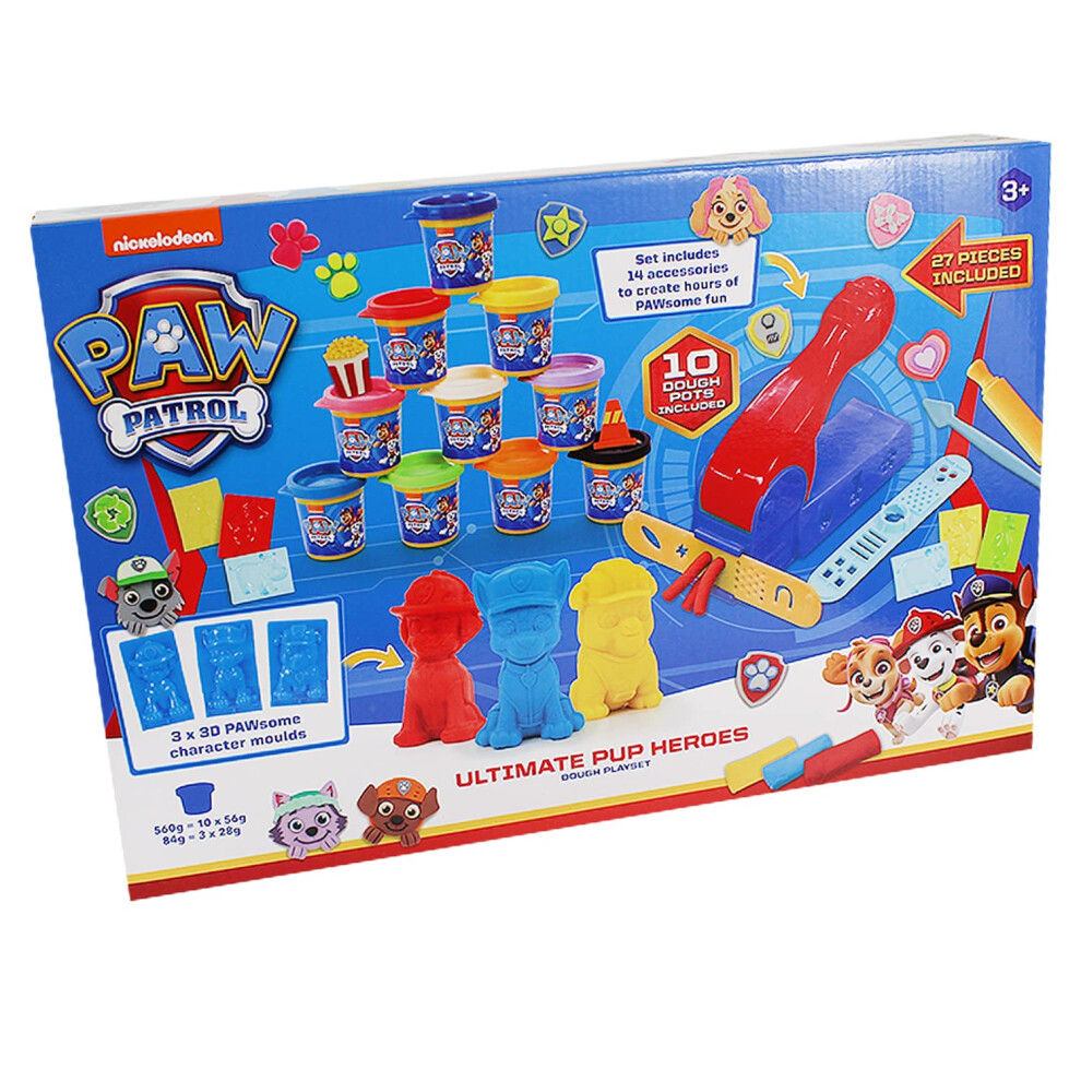 Nickelodeon Paw Patrol Ultimate Pep Hero Play Dough Set Chase Marshall Kids Toy Activity Fun