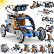 STEM 13-in-1 Solar Power Robots Creation Toy, Educational Experiment DIY Robotics Kit, Science Toy Solar Powered Building Robotic Set Age 8-12 for