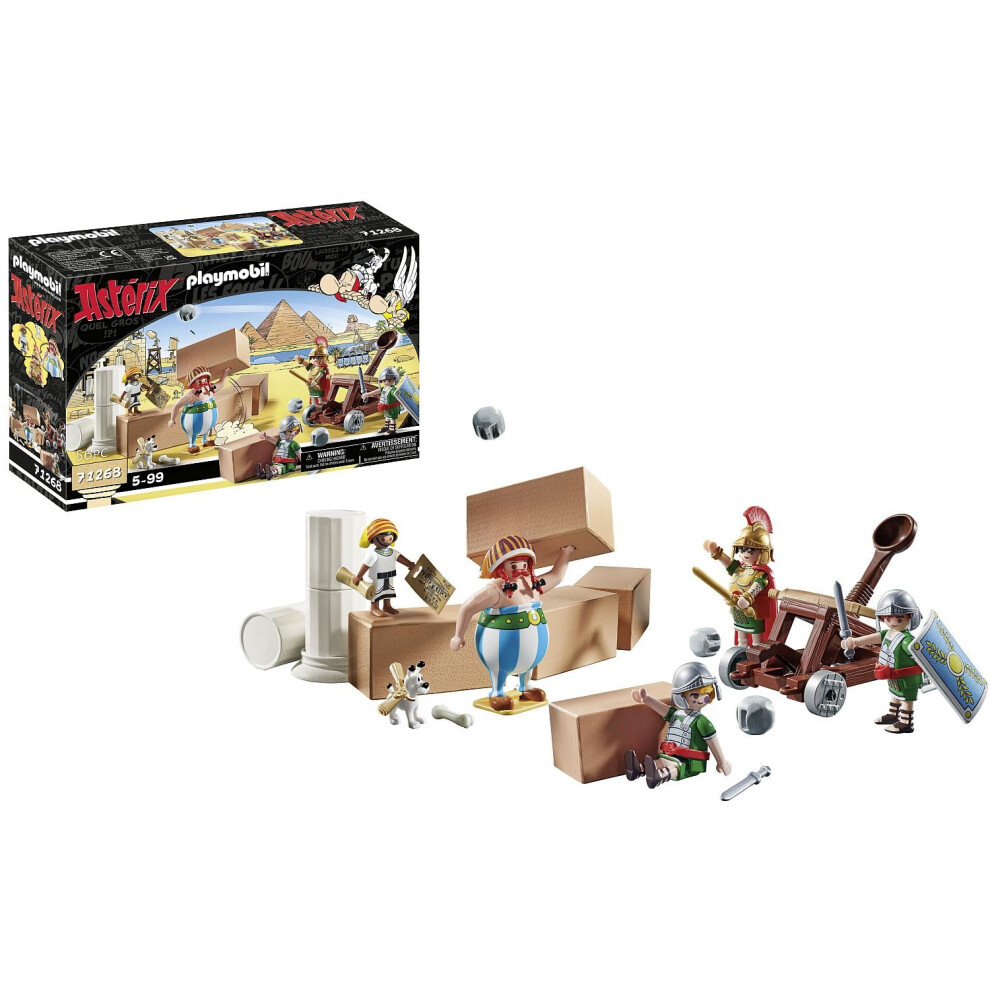 71268 Asterix: Edifis and the Battle of the Palace, working catapult of the Romans, Collection Play Figures, Fun Imaginative Role-Play, PlaySets