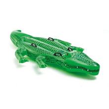 Giant Gator Childrens Large Inflatable Ride On Alligator With Four Grab Handles #58562, Black,58562EP