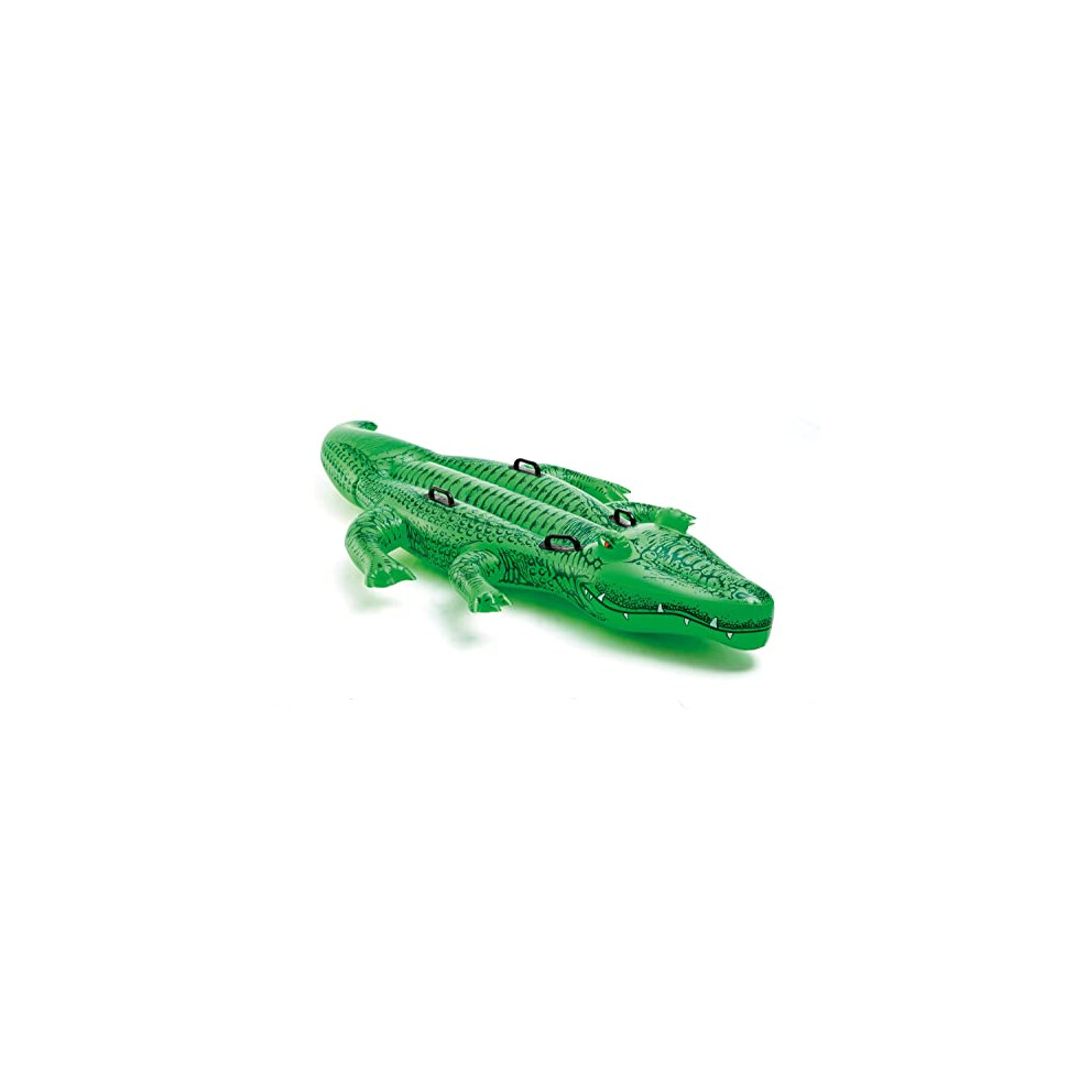 Intex Giant Gator Childrens Large Inflatable Ride On Alligator With Four Grab Handles #58562, ,58562Ep Black