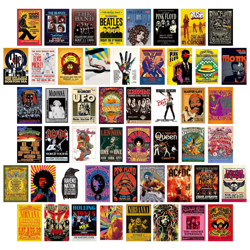 Album Cover Aesthetic Pictures Wall Collage,50 PCS Musical Theatre Wall Collage Kit Art Posters Indie Room Decor Aesthetic Picture for Wall Decoration